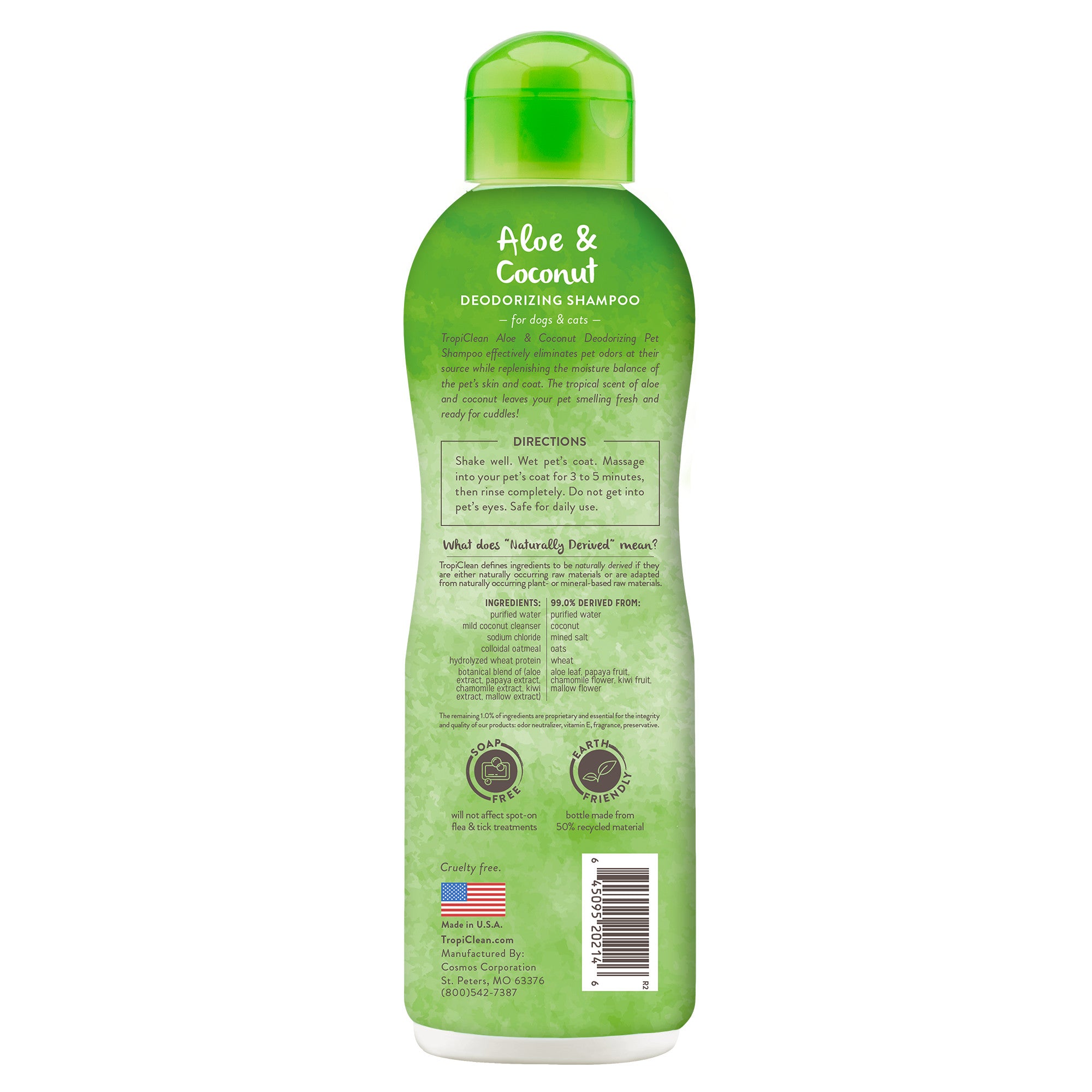TropiClean Aloe & Coconut Deodorizing Dog & Cat Shampoo - Image 3 | Pure Spaw