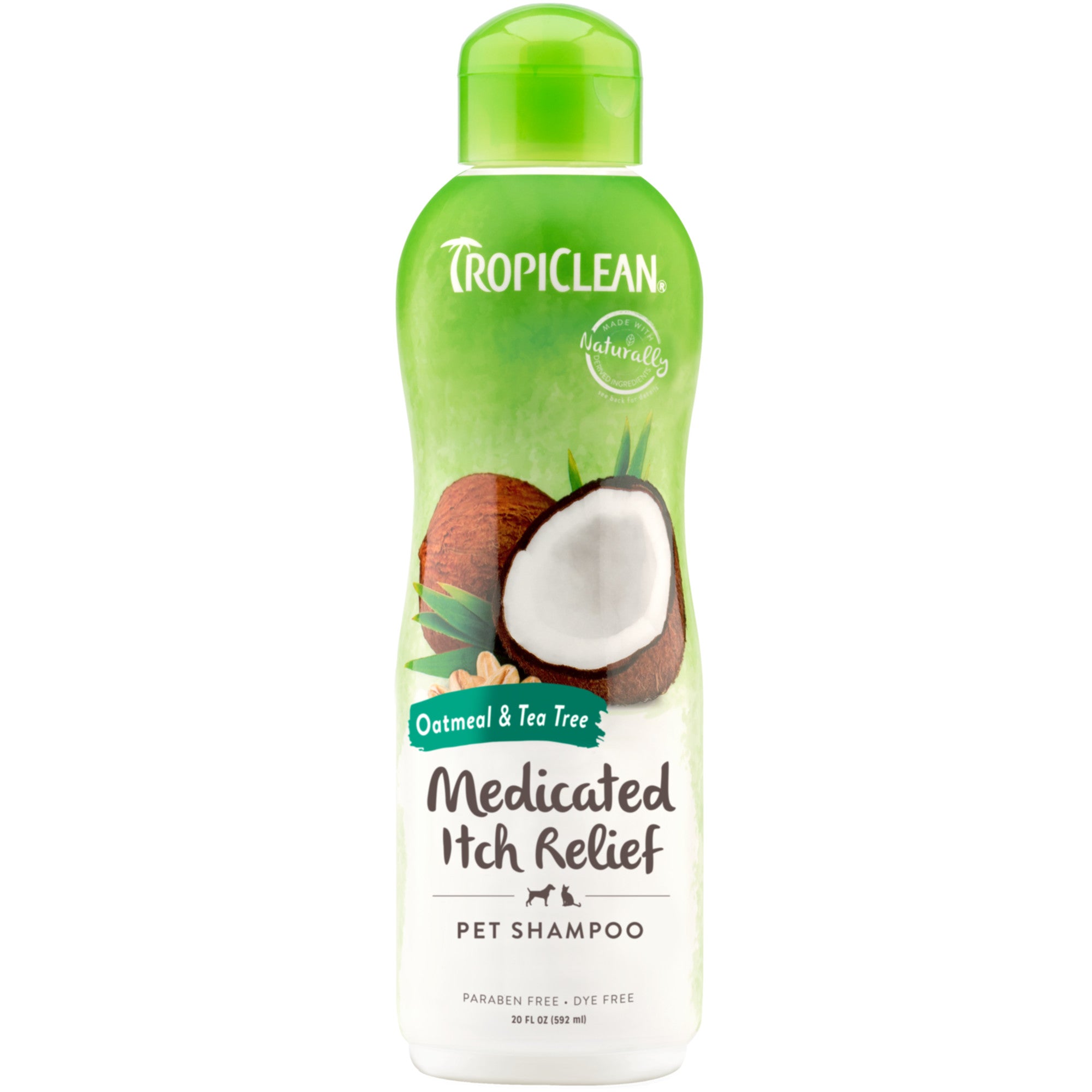 TropiClean Oatmeal & Tea Tree Medicated Itch Relief Shampoo for Pets, 20oz - - Image 2 | Pure Spaw