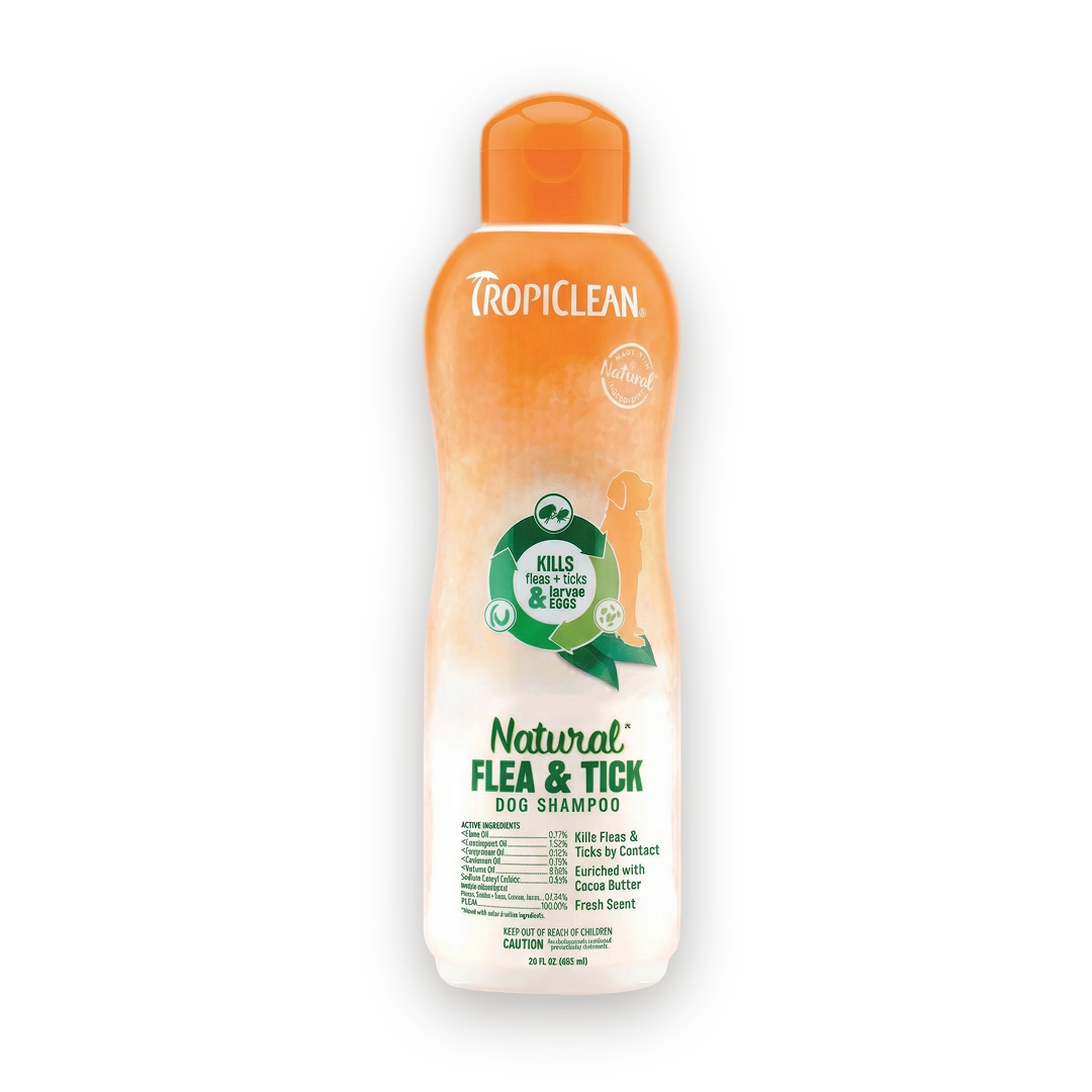 TropiClean Soothing Natural Flea and Tick Dog Shampoo
