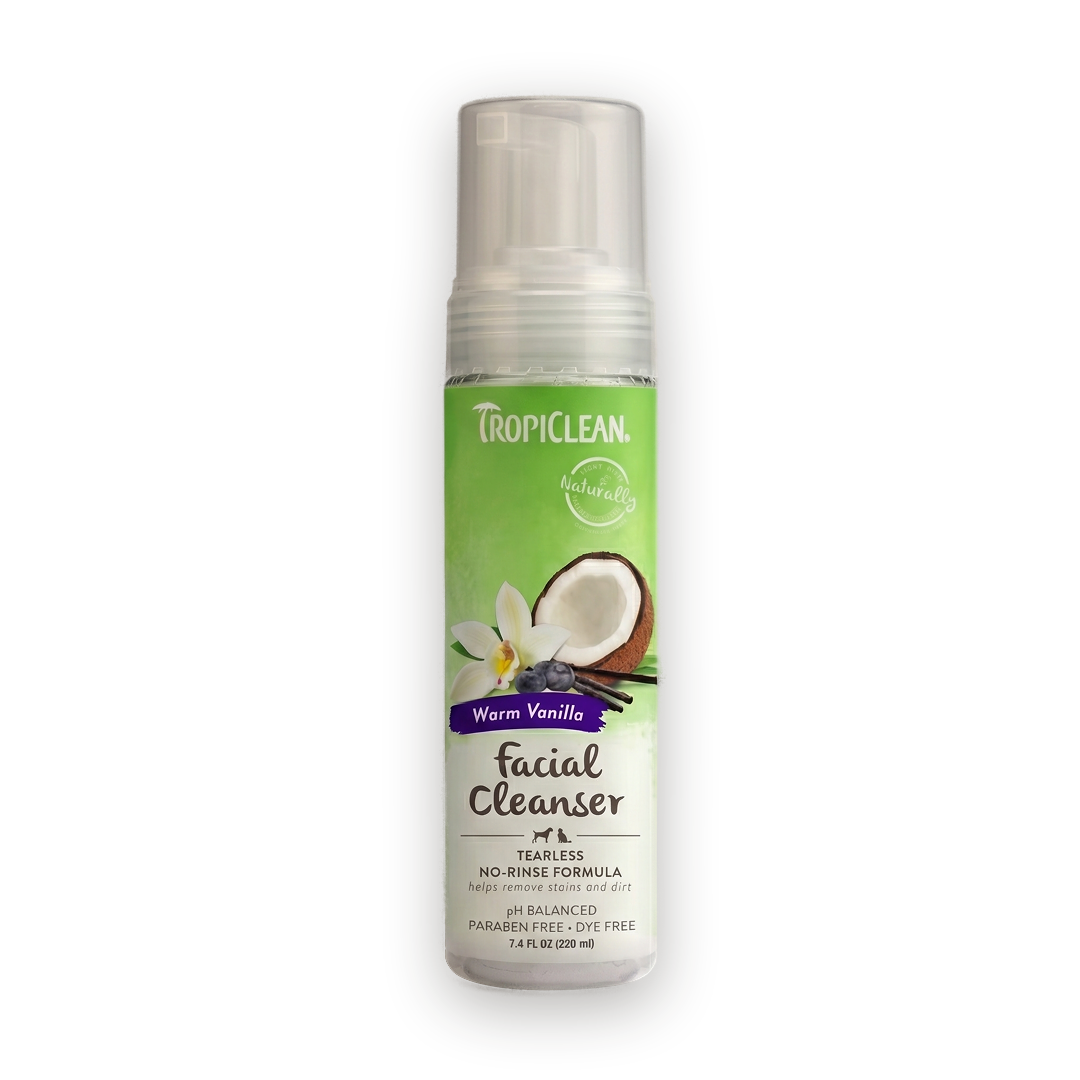 TropiClean Warm Vanilla Waterless Facial Cleanser for Dogs