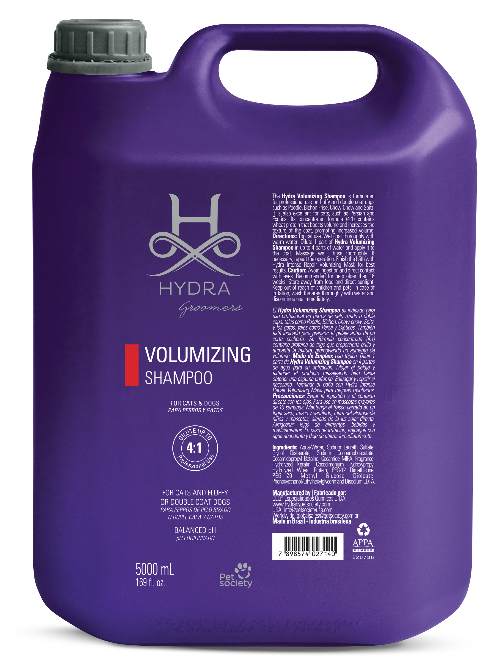Hydra Volumizing Shampoo 5L - Image 2 | Pure Spaw